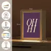 Oh hi - Paars - Minimalistisch Light Box met kabel (Tafellamp) klein -USP_NL