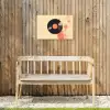 Vinylplaat - Zwart - Verfspatten - Retro Tuinposter op houten frame 2 cm dik klein -sfeer4