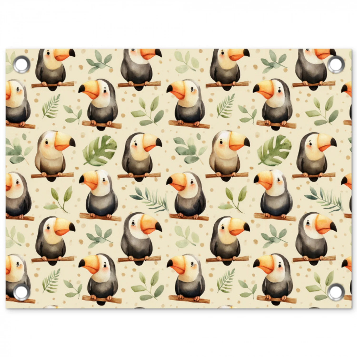 Toekans - Exotisch - Kleurrijk tuinposter los doek klein 239 -3d