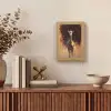 Giraf - Bruin - Abstract - Geschilderd Light Box met kabel (Tafellamp) klein -sfeer2