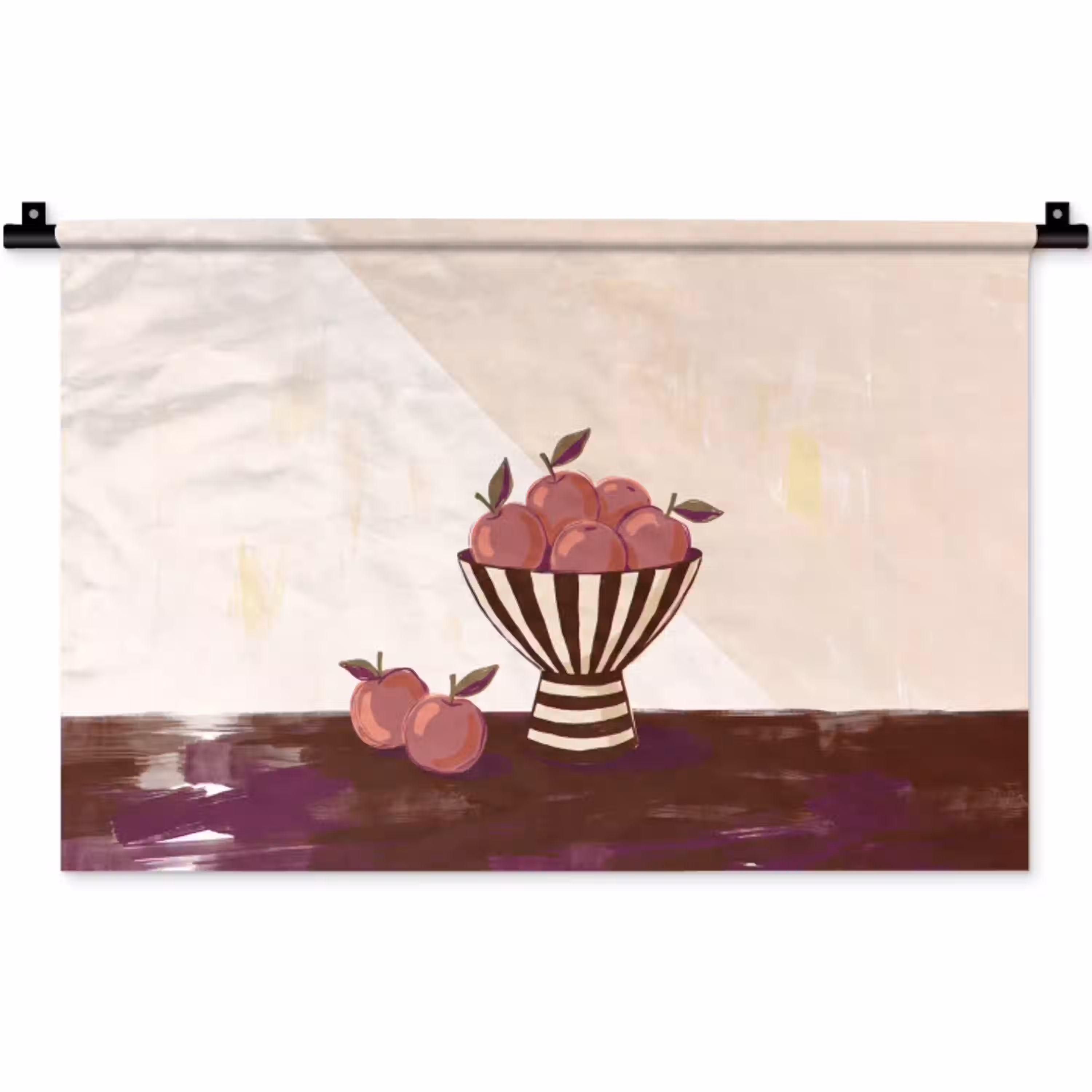 Eten - Schaal - Stilleven - Modern - Rood Wandkleed katoen klein -zz3d