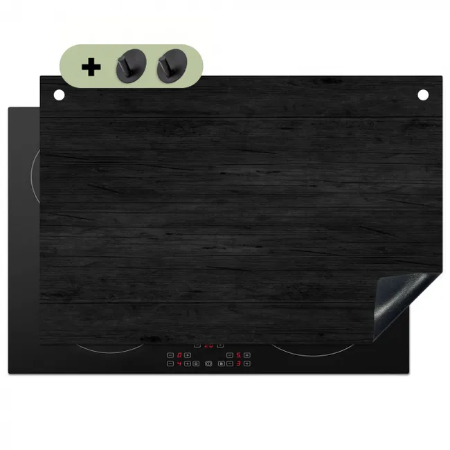 Induction Hob Cover & Splashback (2-in-1) - Wood - Shelf - Texture - Vintage