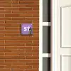 Paarse tulp - Traditioneel Naambord Vierkant klein -sfeer3-XS