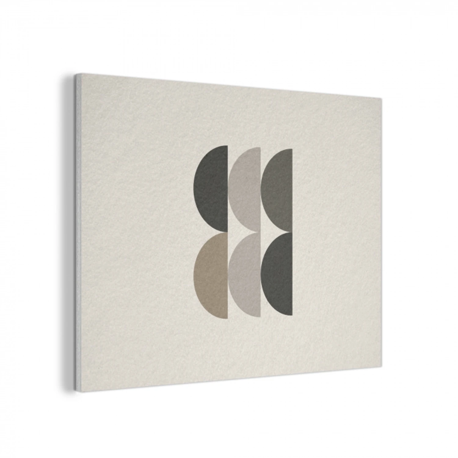 Halve cirkels - Aardetinten - Grafisch PET vilt klein -3d