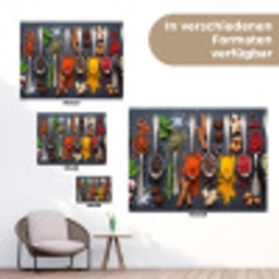 Kruiden - Lepels - Culinair - Kleurrijk - Sfeervol tuinposter los doek klein -Xsfeer9_DE