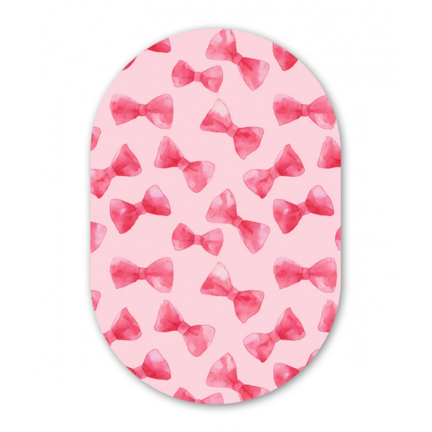 Strikken - Aquarel - Roze Wandcirkel Ovaal Aluminium middel 839 -3d