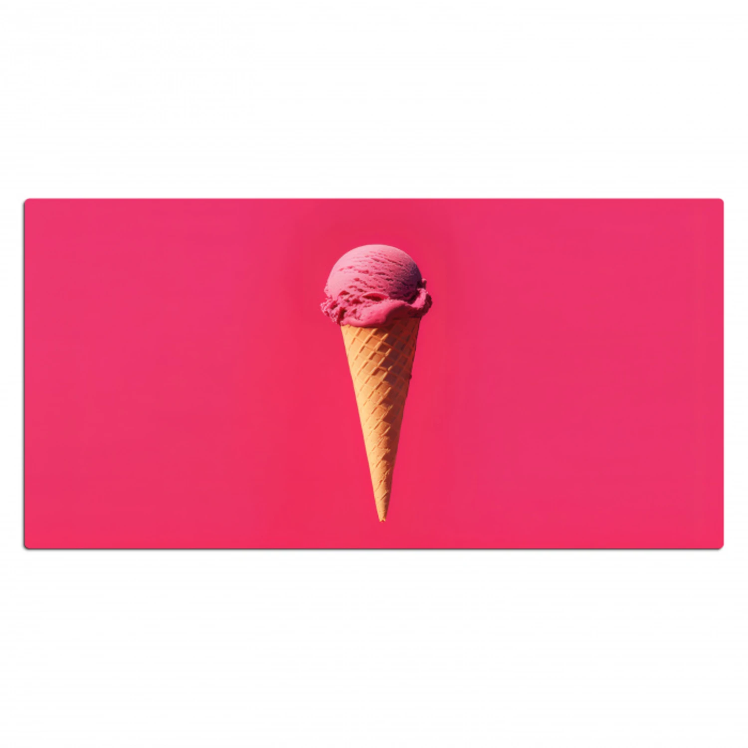 Schepijs - Roze - Hoorntje Muismat XXL klein -3d_leeg