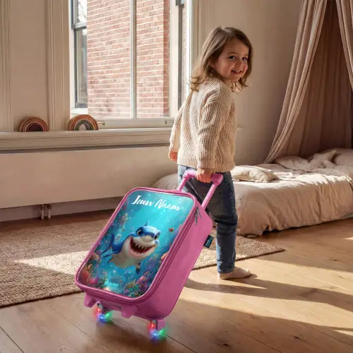 Rif - Koraal - Haai - Dier Kinderkoffer - Roze klein -sfeer1