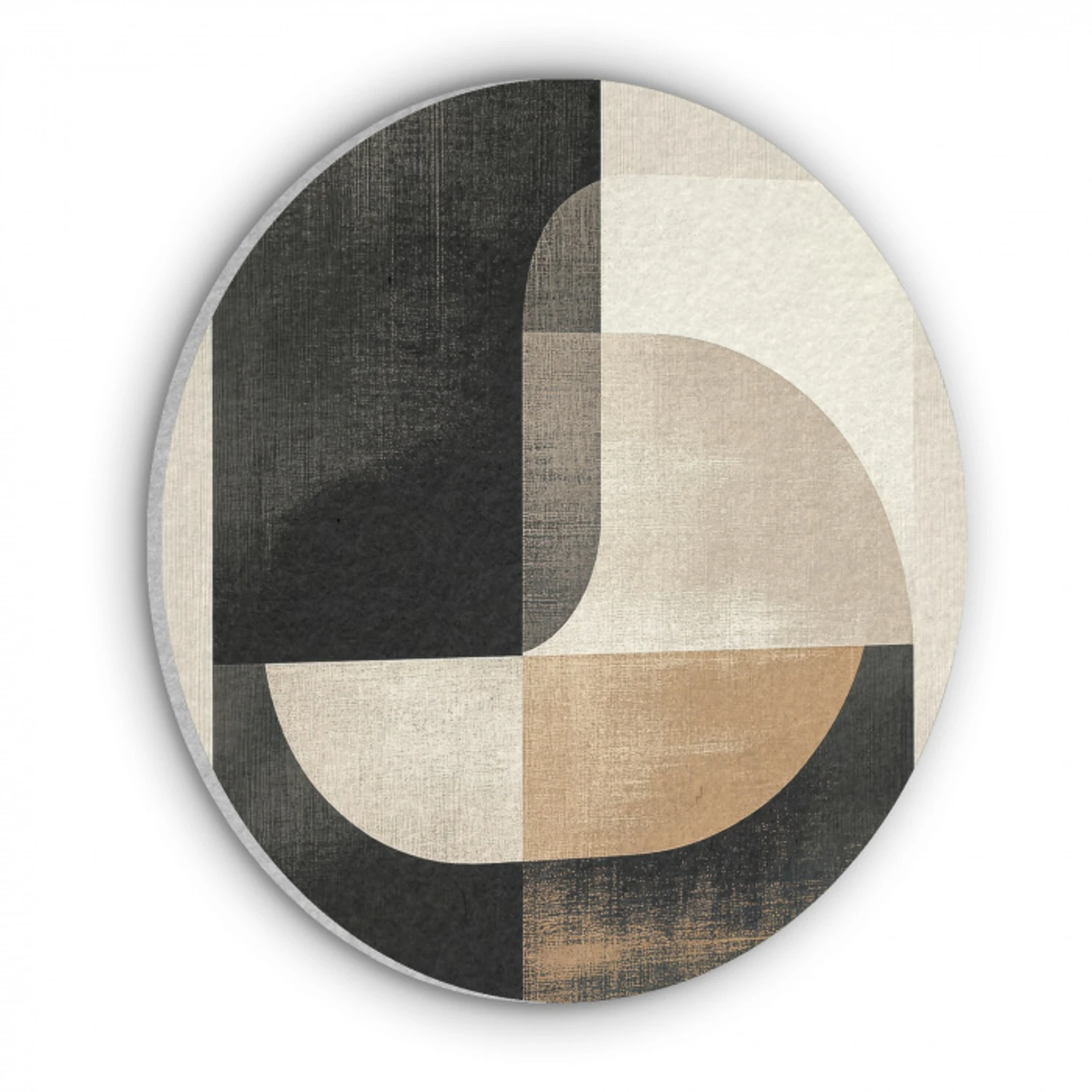 Modern - Vierkant - Vormen Akoestische PET Vilt - Rond klein -3d