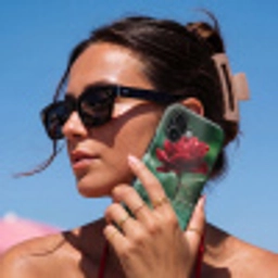 Roos - Bladeren - Dieprood Toughcase MagSafe Apple iPhone 17 klein -Sfeer2V
