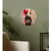 Graffiti - Panda - Ballon - Street art - Banksy Wandcirkel kunststof plaat 5mm dik klein -sfeer3
