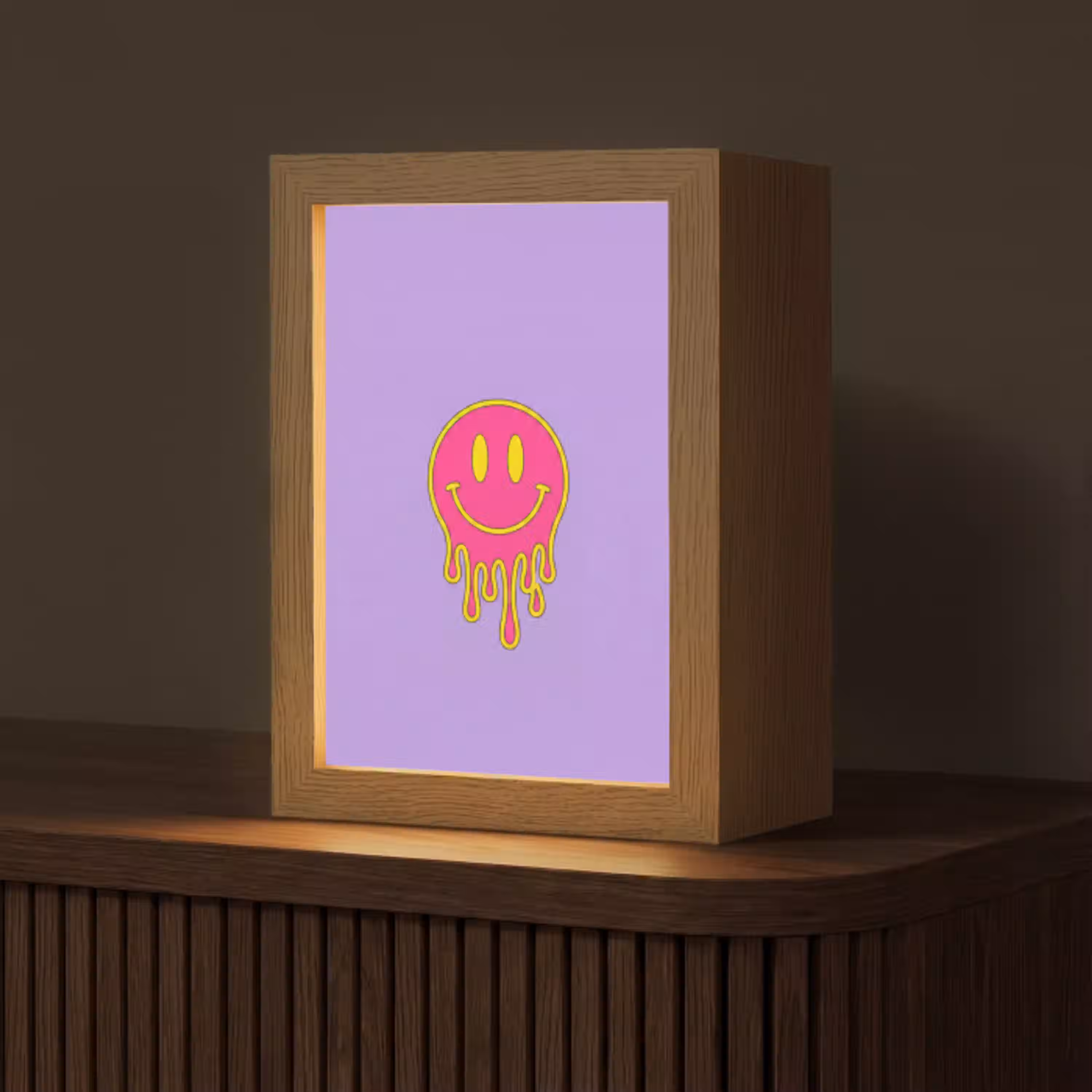 Smiley - Drip - Neon Light Box met kabel (Tafellamp) klein -z3d_website