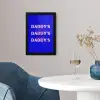 Blauw - Daddy's - Blokletters fotolijst zwart zonder passe partout klein -sfeer4