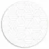 Patroon - Lijn - Design - Zwart - Wit Wandcirkel kunststof plaat 5mm dik klein 188 -3d