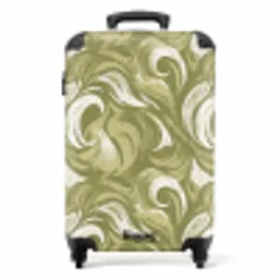 Abstract - Textuur - Groen NBS - Handbagage koffer - Volwassenen Unisex middel -productfoto_recht