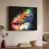 Graffiti - Sport - Voetbal - Schoen - Verf Textielframe zwart klein -sfeer3
