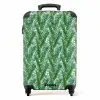 Palm lange bladeren patroon groen NBS - Handbagage koffer - Volwassenen Unisex middel -productfoto_recht