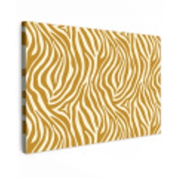 Zebra - Klassiek - Oker - Geel canvas 2cm klein 34 -z3d