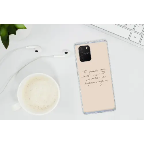 Quote - Pastel - Spreuk - Tekst Telefoonhoesje Samsung Galaxy S10 Lite klein -oordopS10Lite