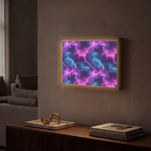 Elektrisch - Neon - Lucht Light Box met batterij (Wandlamp) middel 907 -sfeer1