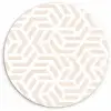 Beige - Geometrie - Patronen - Abstract Wandcirkel kunststof plaat 5mm dik klein 188 -3d