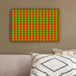 Stippen - Patroon - Groen canvas 2cm klein 34 -sfeer3