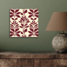 Abstract - Bladeren - Burgundy aluminium wit klein 46 -sfeer2