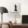 Schaakstuk - Koning - Zwart - Marmer aluminium wit klein -sfeer5