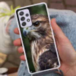 Buizerd - Roofvogel - Natuur - Bruin Hoesje Samsung Galaxy A52 5G met koord klein -sfeer3