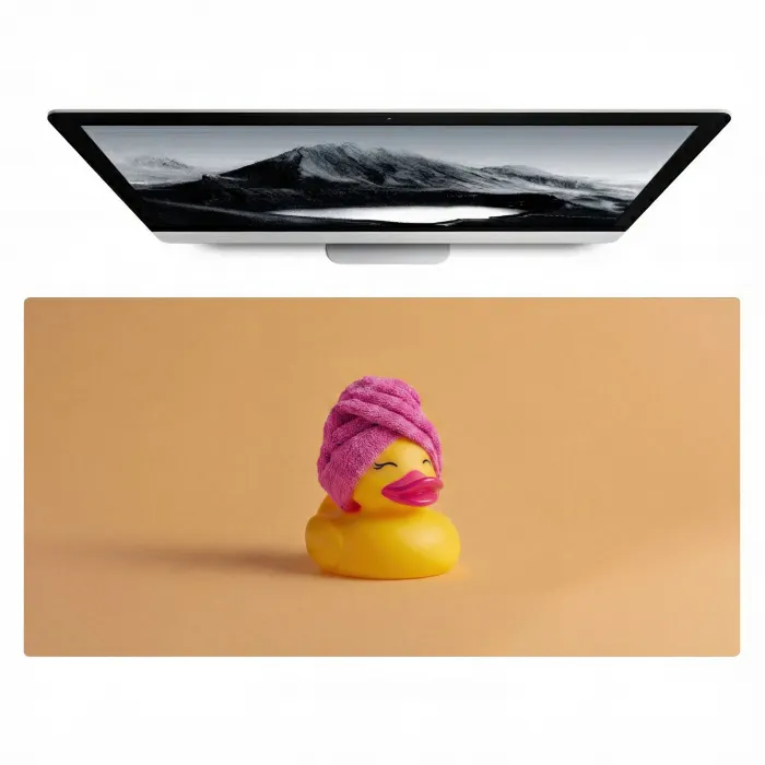 Badeend - Handdoek - Kleurrijk Muismat XXL klein -zzz3d