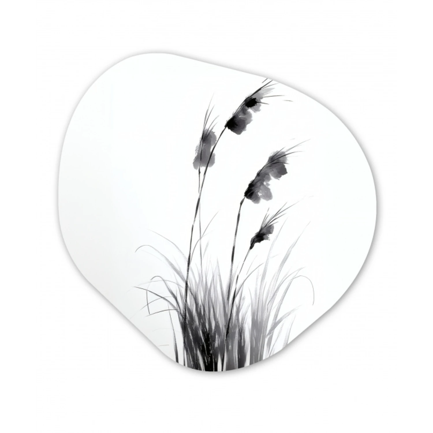 Minimalistisch - Stelen - Wit Wandcirkel Organisch Forex 3mm klein -3d