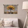 Boom - Bladeren - Goud - Abstract Wandkleed katoen klein -sfeer4