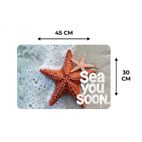 Sea you soon - Zeester - Zee Placemat vinyl groot -specs