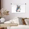 Nijlpaard - Baby dier - Dieren Wandkleed katoen klein -tsfeer1_DE
