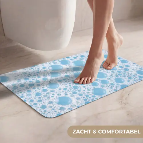 Schuim - Bubbels - Blauw WCmat klein -USP_ZachtNL