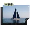Zeilboot - Zee - Blauw Inductie beschemer met haakjes klein -3d