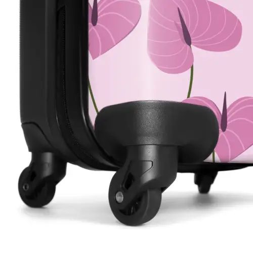 Summer memories - Roze anthurium patroon NBS - Handbagage koffer - Kinderen Unisex middel -wiel