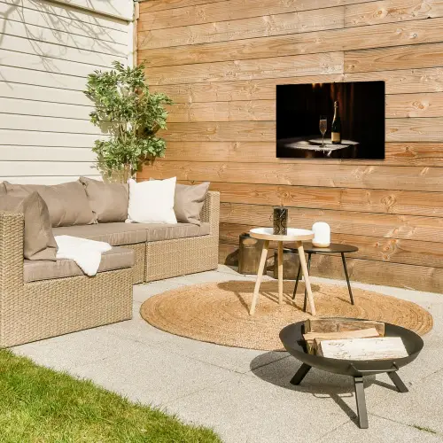 Prosecco - Bubbels - Sfeervol - Drank Tuinposter op houten frame 2 cm dik klein -sfeer2