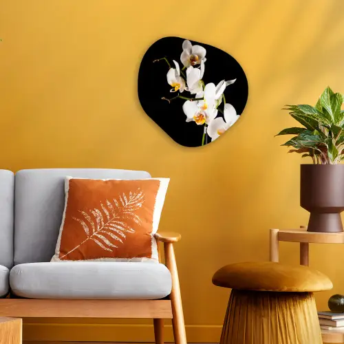 Orchidee - Bloemen - Planten - Botanisch Wandcirkel Organisch Forex 3mm klein -sfeer4