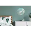 Stengels - Bloemen - Lucht - Wit Wandcirkel aluminium klein -slaapkamer