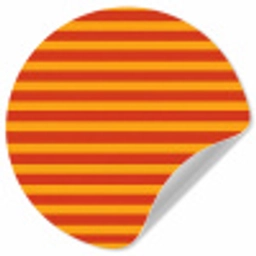 Strepen - Patroon - Oranje Wandcirkel behangsticker klein 186 -3d