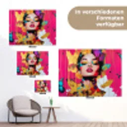 Vrouw - Abstract - Kleurrijk tuinposter los doek klein -Xsfeer9_DE