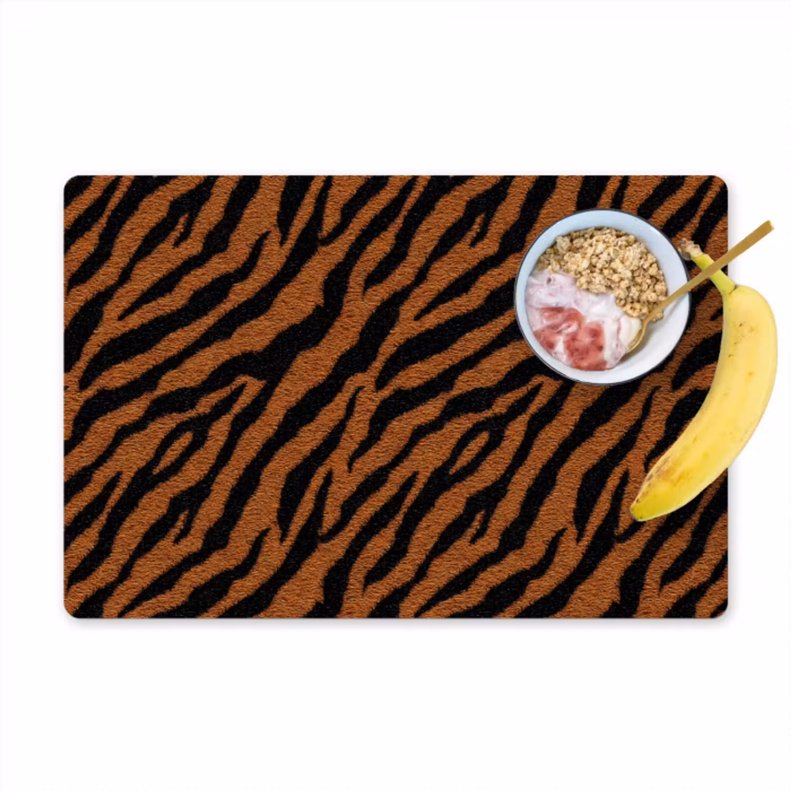 Tijger - Vacht - Zwart Placemat vinyl groot 368 -zzzproduct_Kitchenyeah-website