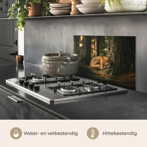 Vos - Bos - Slapen keuken achterwand spatscherm klein -usp_NL