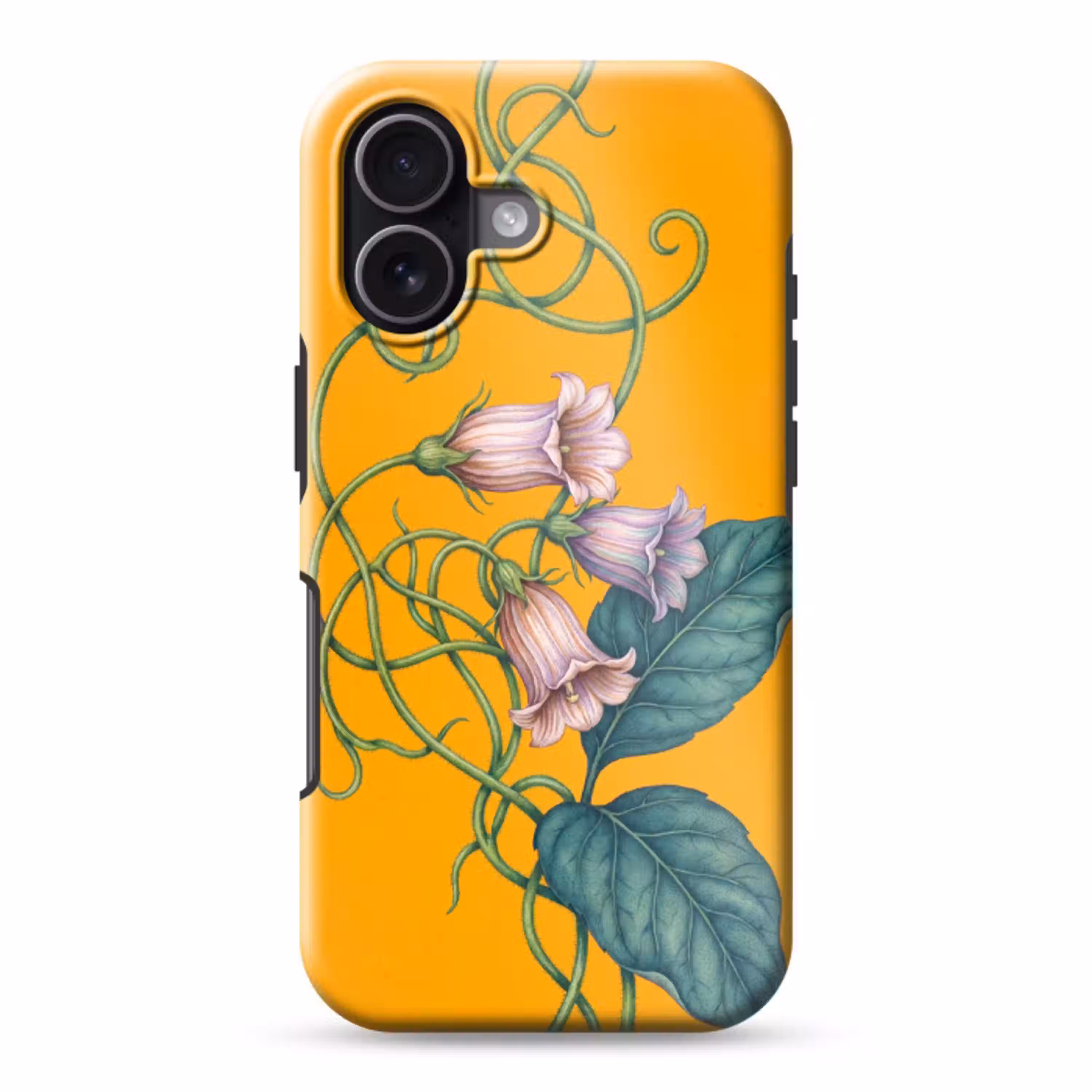 Bloemen - Botanisch - Geel Toughcase MagSafe Apple iPhone 17 klein -3d
