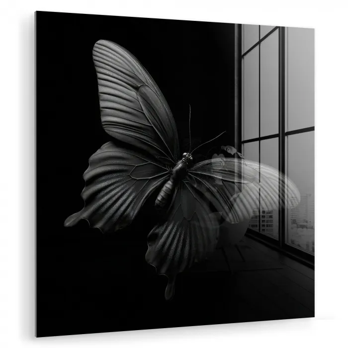 Vlinder - Zwart - Insect - Dieren plexiglas 5mm klein -zzzproduct_nieuw