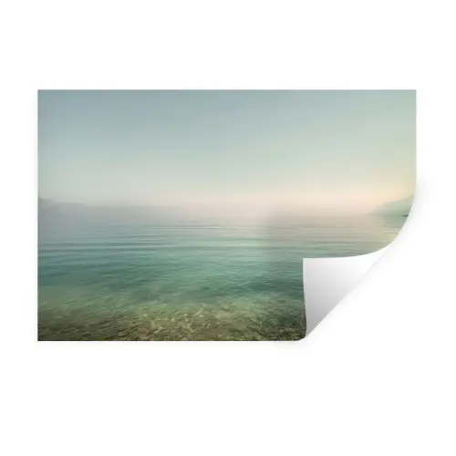 Zee - Horizon - Blauw - Mist Muursticker klein -3d