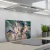 Goud - Blauw - Marmer keuken achterwand spatscherm klein -3d_schuin