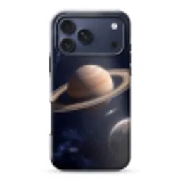 Planeten - Saturnus - Ruimte Toughcase MagSafe Apple iPhone 17 Pro Max klein -3d