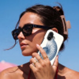 Blauw - Schelp - Spiraal Toughcase MagSafe Apple iPhone 17 klein -Sfeer2V